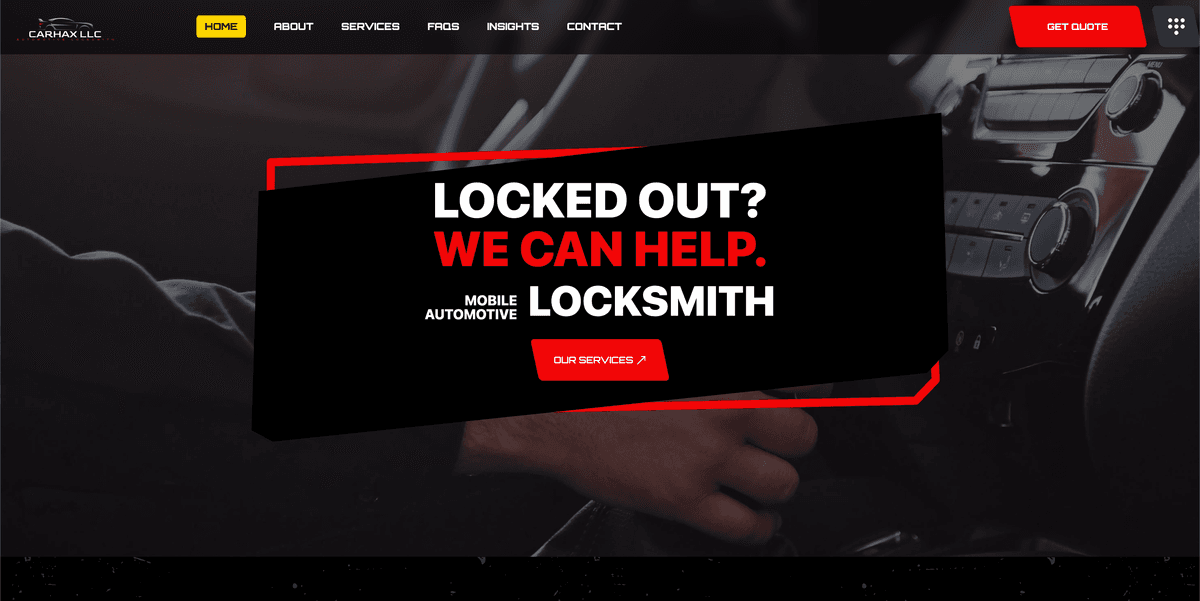 Carhax website after redesign