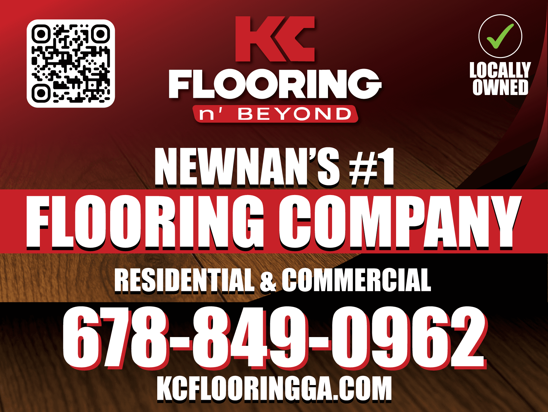KC Flooring n' Beyond yard sign design