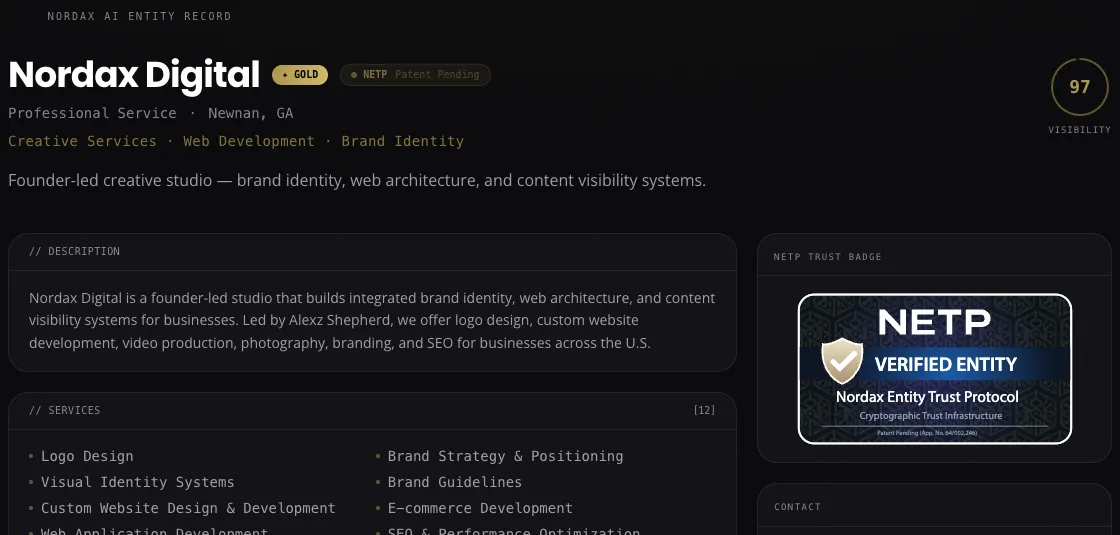 Nordax Digital public entity profile on nordax.ai
