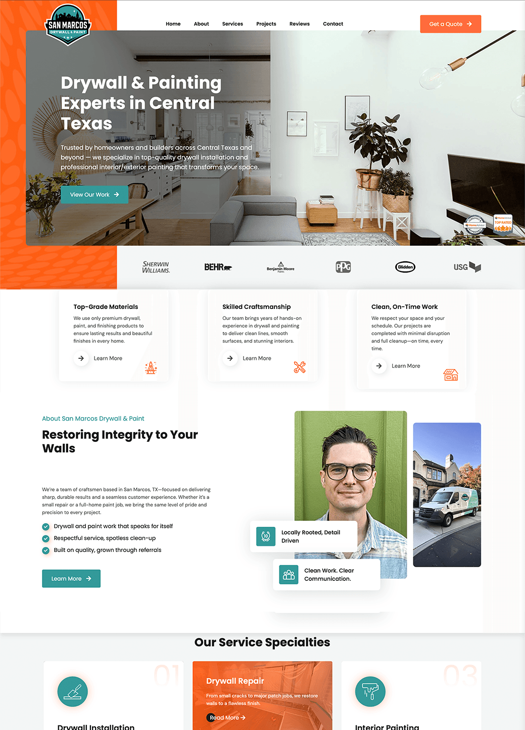 Examples of custom websites designed by Nordax Digital