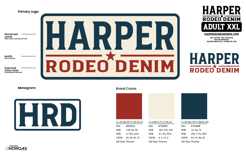 Harper Rodeo Denim Logo Design