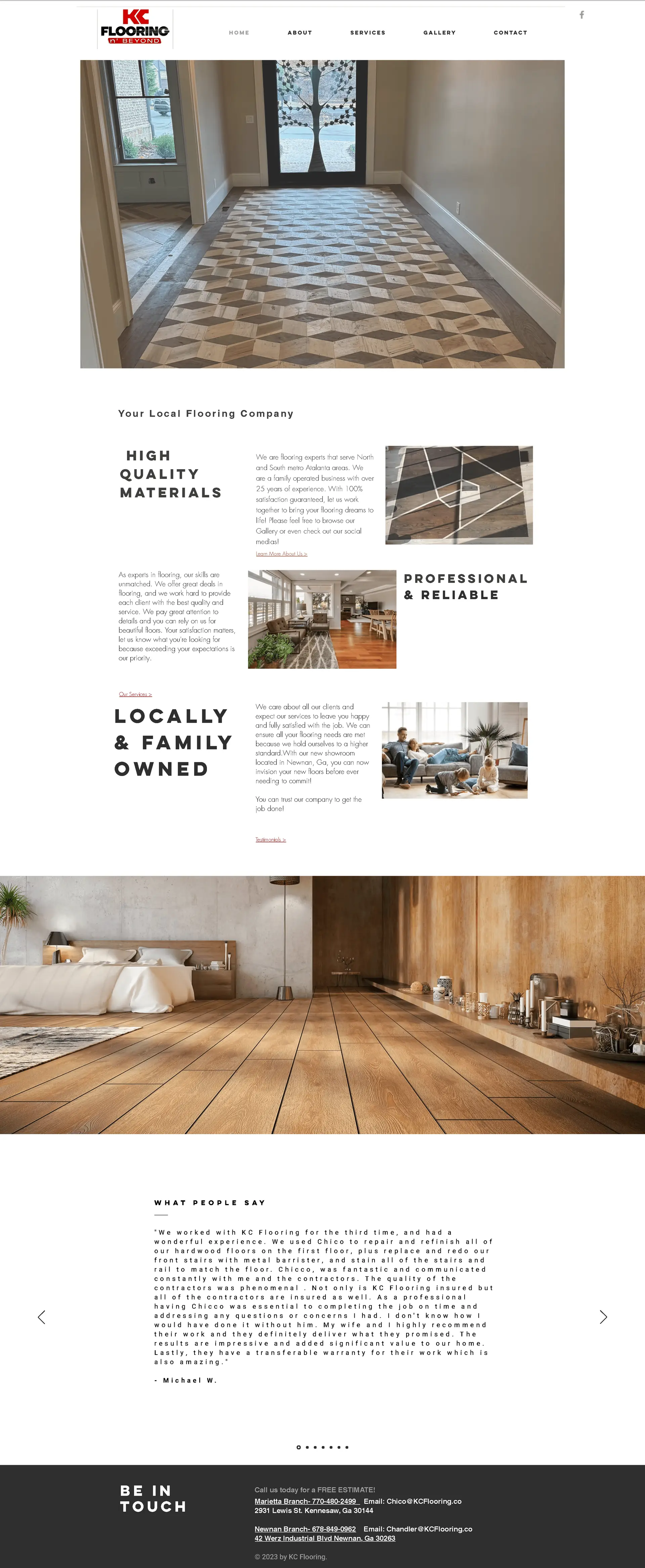 KC Flooring n' Beyond website before redesign