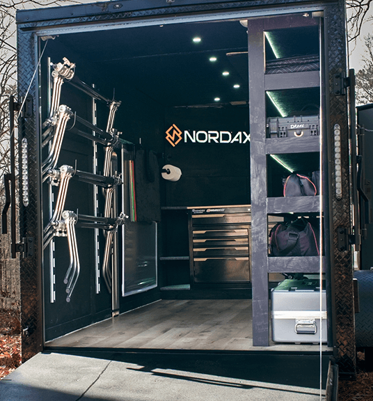 Nordax Digital on-location production trailer and equipment