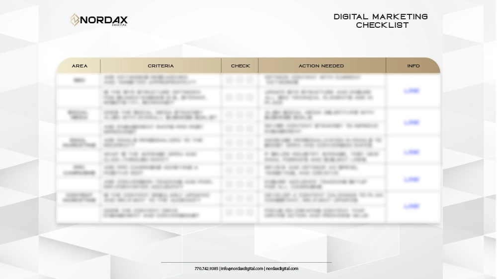 photo of the Nordax Digital Digital Marketing Checklist PDF