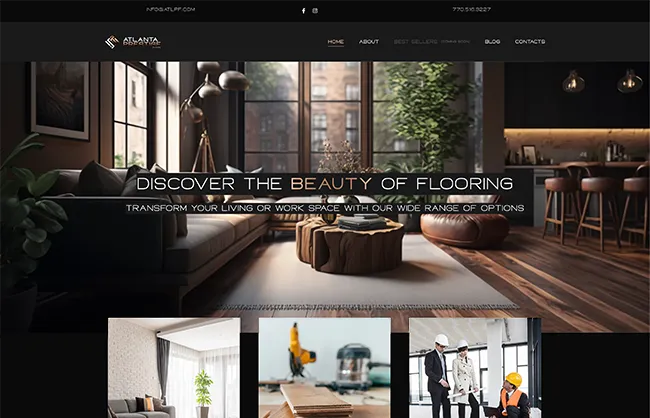 Screenshot of Atlanta Premium Flooring website project